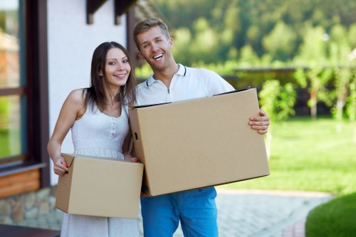 Local removals team transporting belongings in Petersham