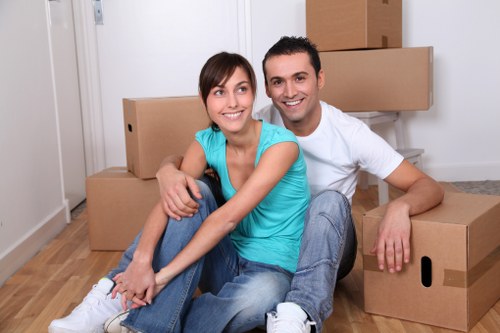 Packed household items and seasonal belongings prepared for storage in Petersham