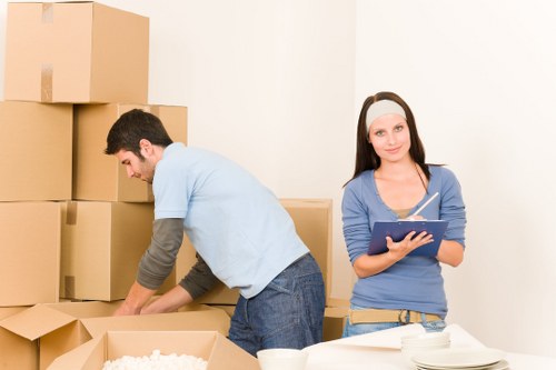 Packing boxes and household items for local removals in Petersham