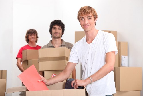 Packed household items prepared for secure storage in Petersham